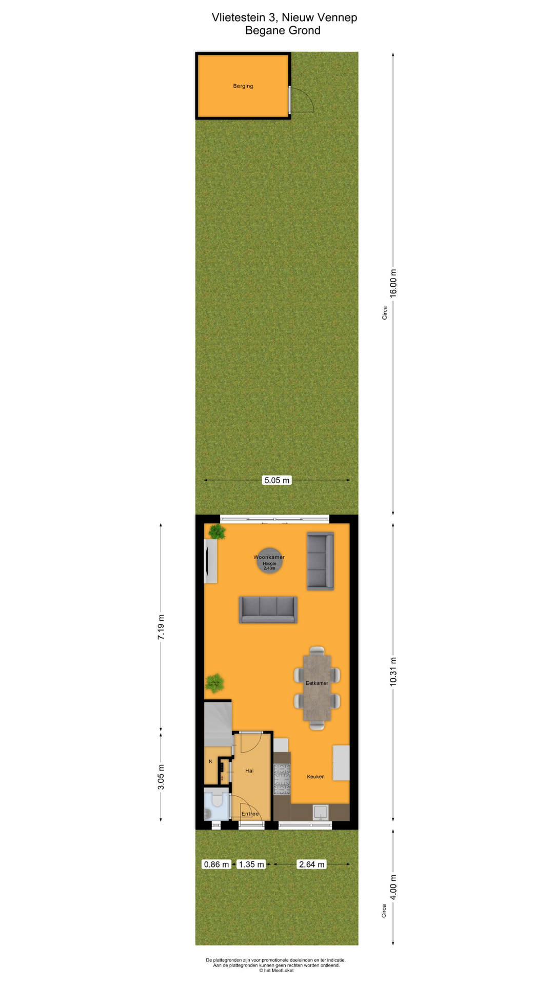 Vlietestein 3 , 2151 KL Nieuw-vennep map